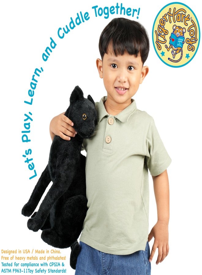 TigerHart Boone The Black Cat - 13 Inch Stuffed Animal Plush - Image 5